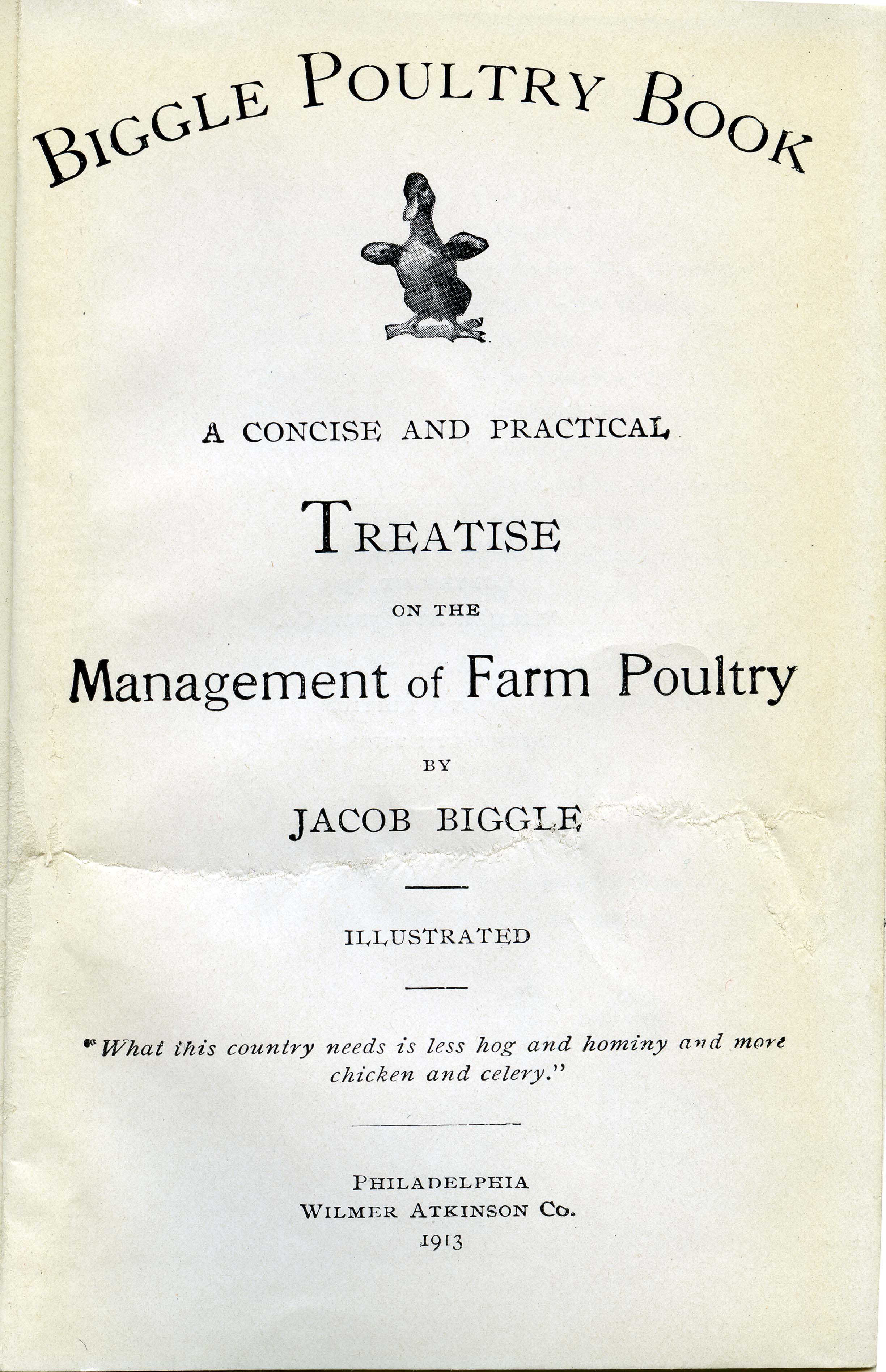 Biggle Poultry Book title page